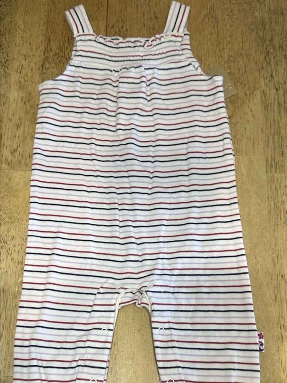 Old Navy Newborn Essentials Baby Girl 6-12M Striped Sleeveless Romper Jumpsuit